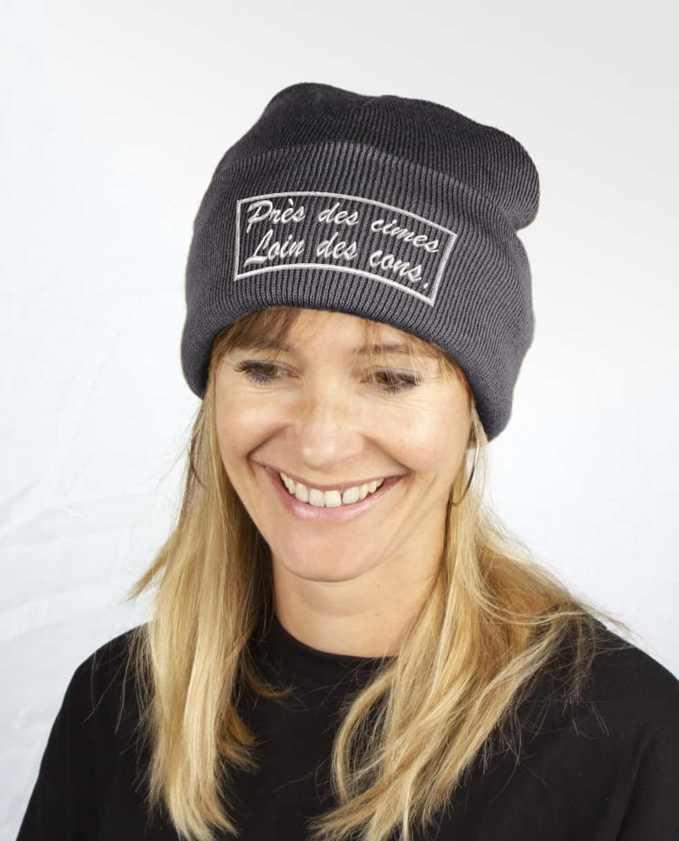 BONNET SKI : PRES DES CIMES LOIN DES CONS – Image 2