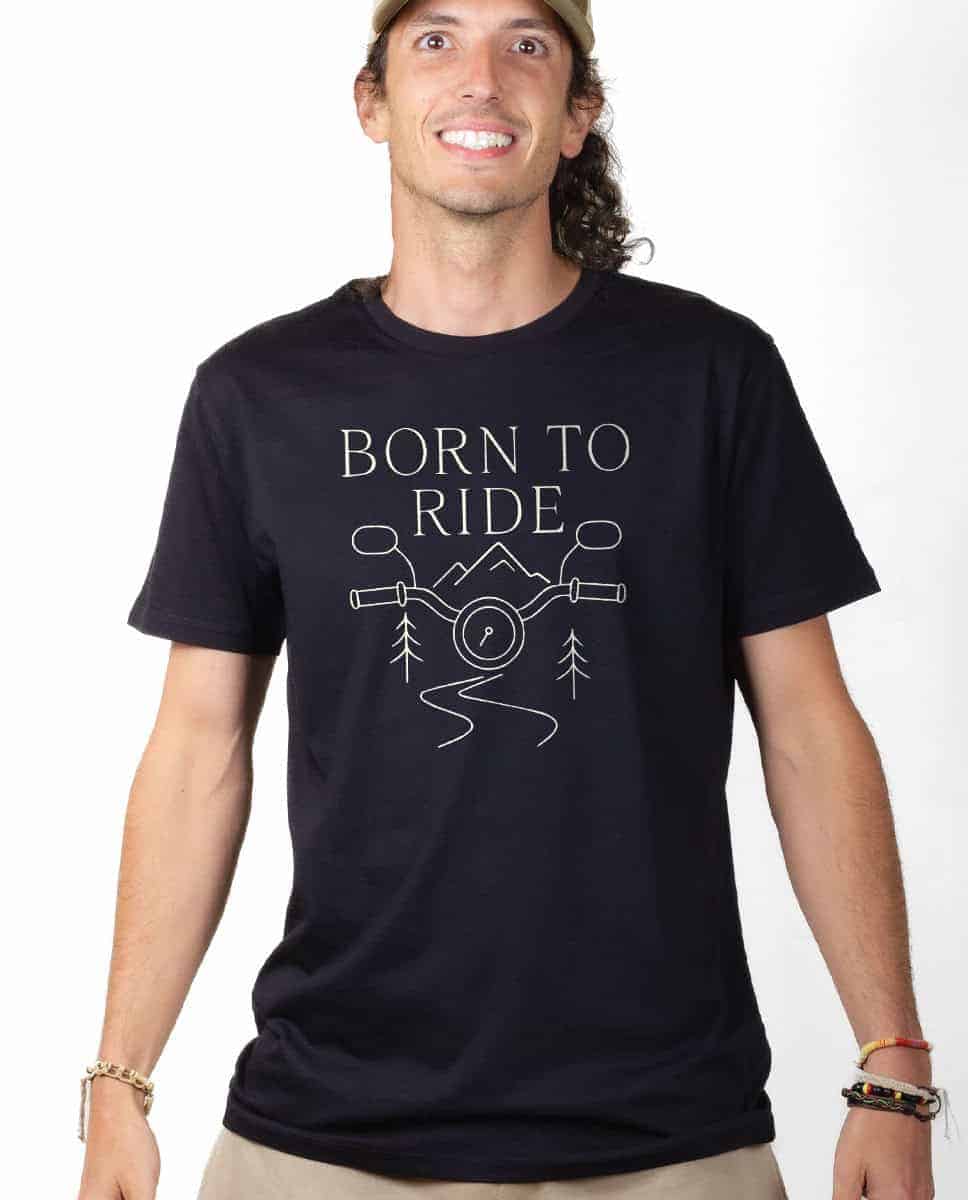 T-SHIRT HOMME : Born to ride - Motard – Image 4