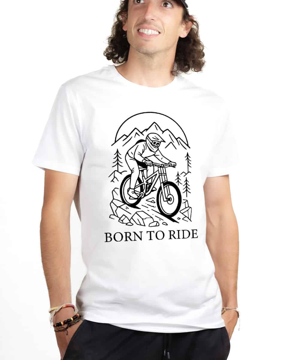 T-SHIRT HOMME : Born to ride - VTT – Image 2