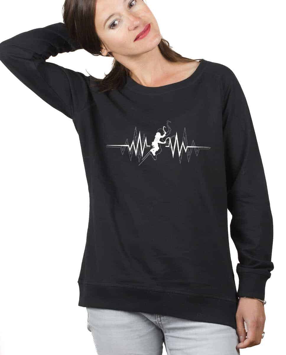 PULL FEMME : CASCADE DE GLACE BATTEMENTS DE COEUR – Image 3