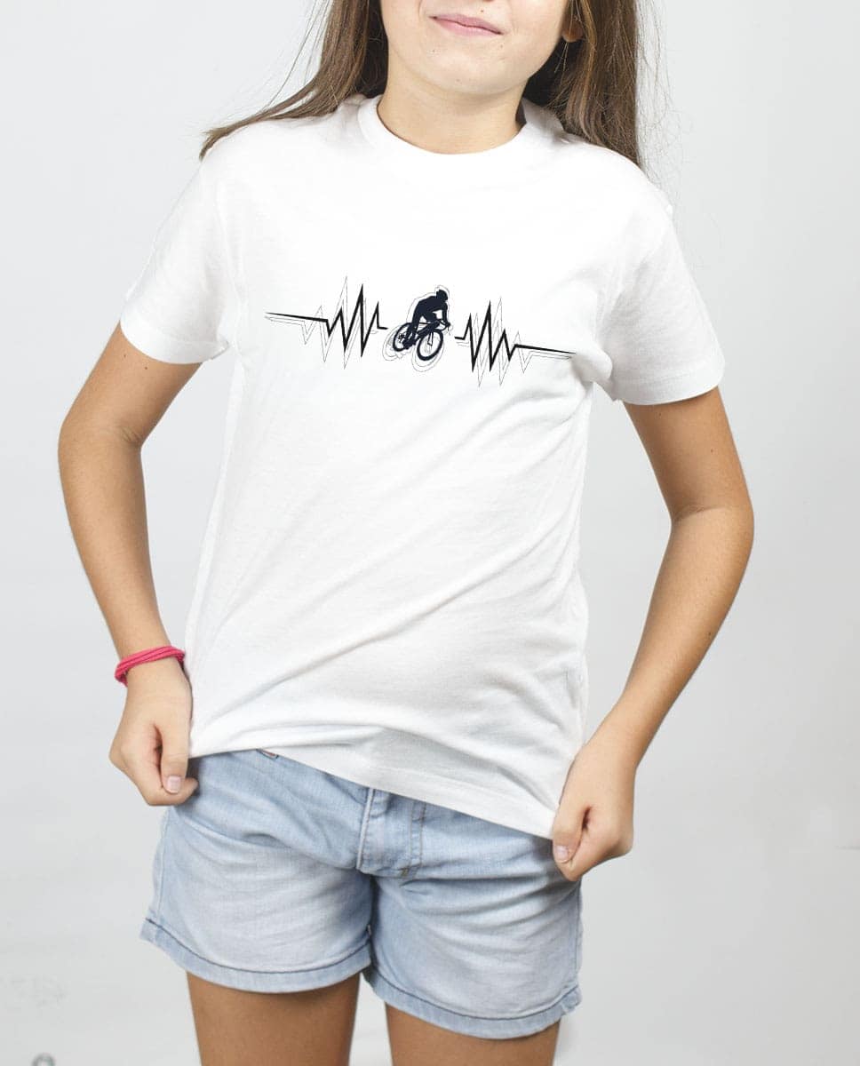 T SHIRT ENFANT : cycliste battements de coeur – Image 2