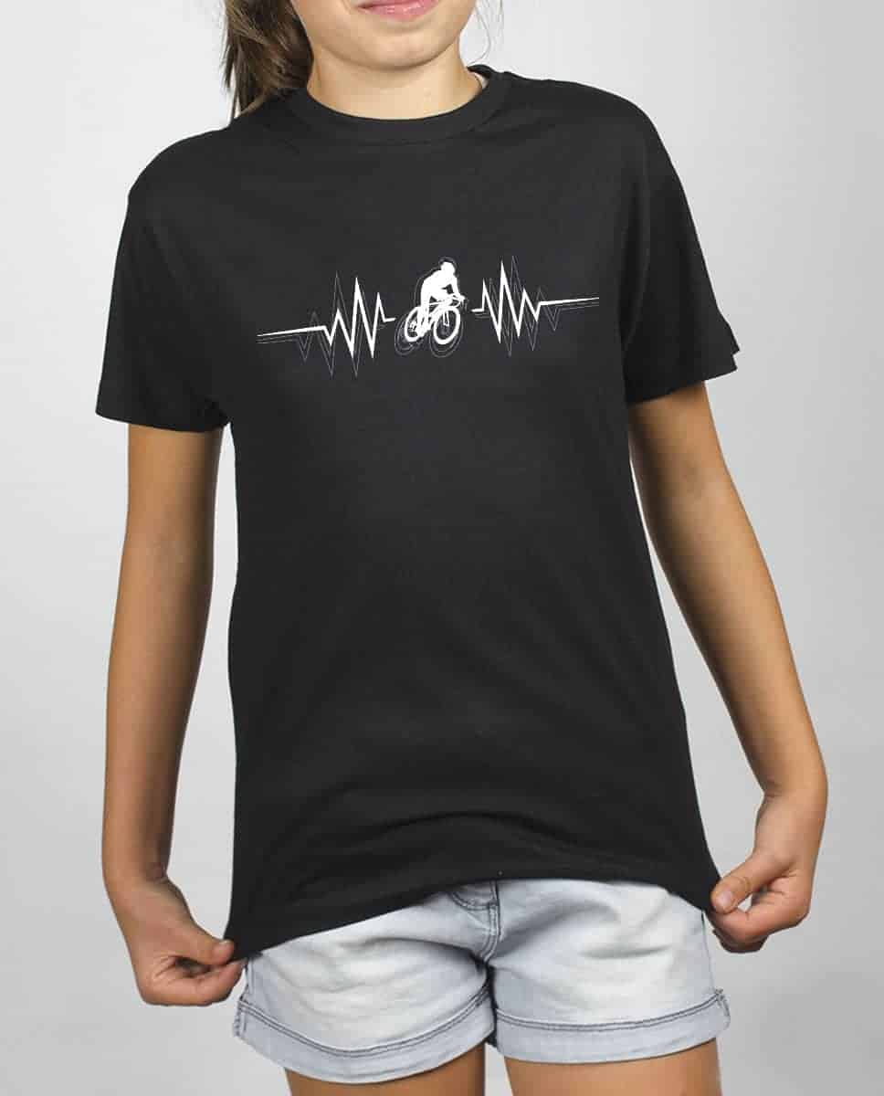 T SHIRT ENFANT : cycliste battements de coeur – Image 3