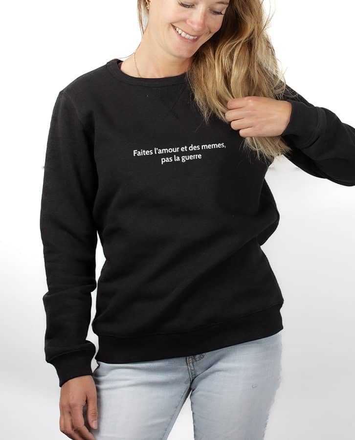 PULL FEMME : FAITES L'AMOUR ET DES MEMES, PAS LA GUERRE – Image 3