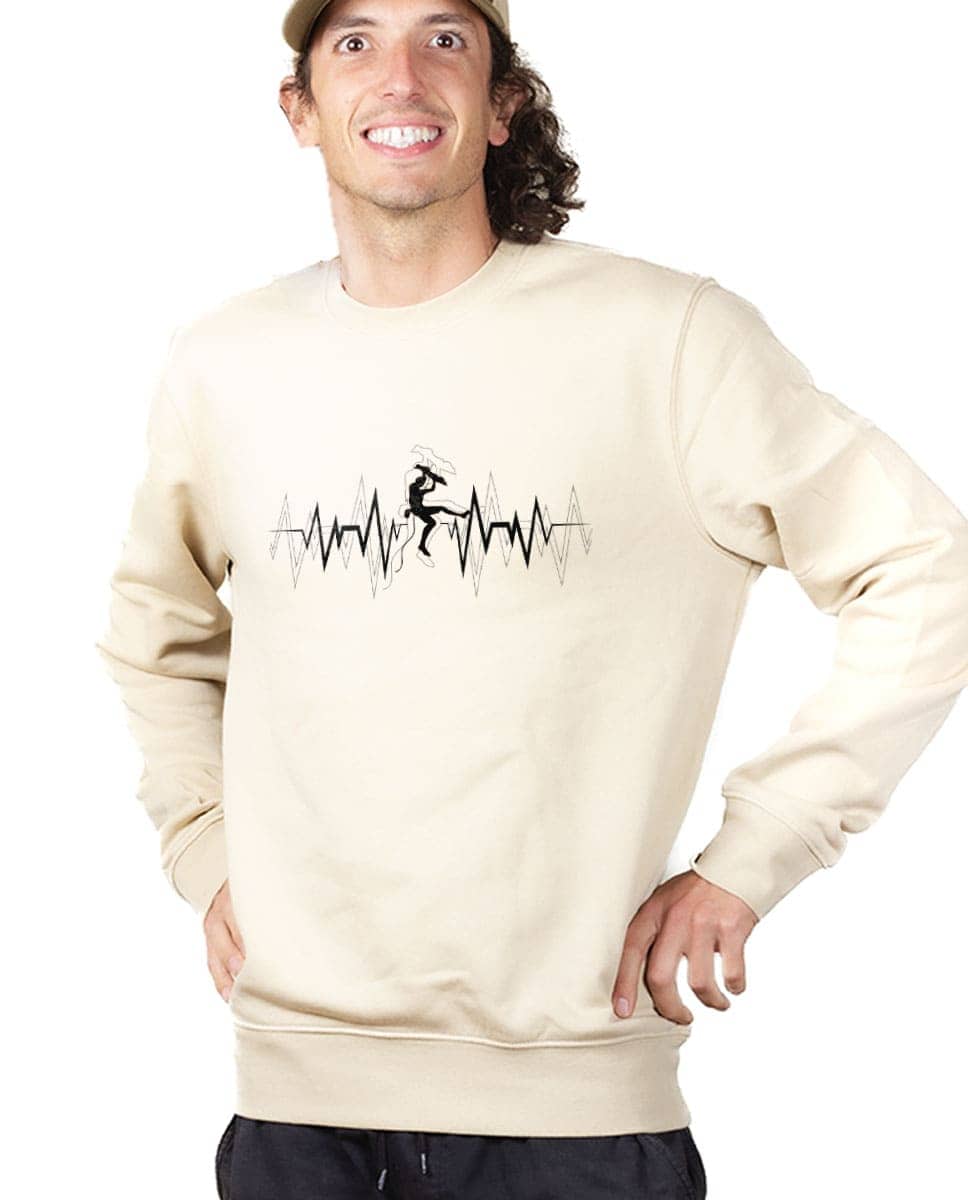 PULL HOMME : GRIMPEUR ESCALADE BATTEMENTS DE COEUR – Image 2