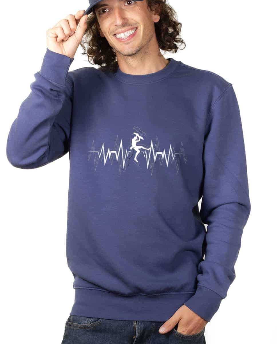 PULL HOMME : GRIMPEUR ESCALADE BATTEMENTS DE COEUR – Image 4