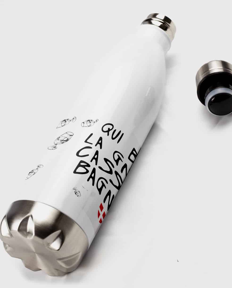 Bouteille gourde isotherme : QUI BOIT LA GNOLE CASSE LA BAGNOLE – Image 2