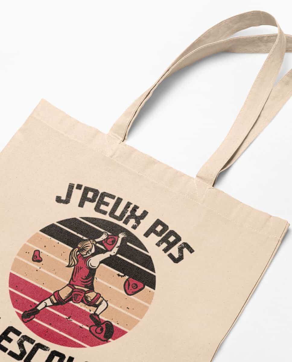 TOTE BAG : J'PEUX PAS J'AI ESCALADE FEMME – Image 2