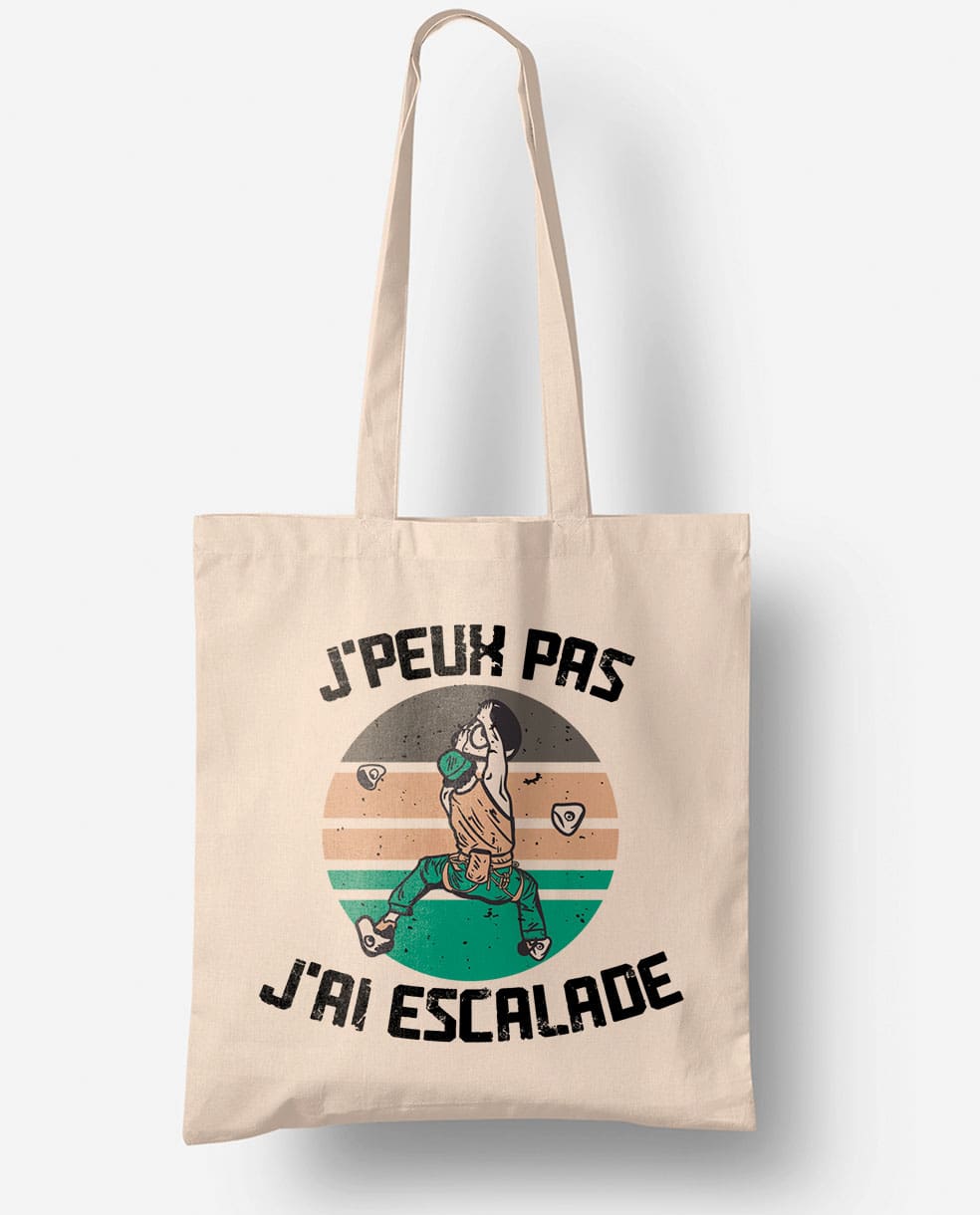 TOTE BAG : J'PEUX PAS J'AI ESCALADE HOMME – Image 2