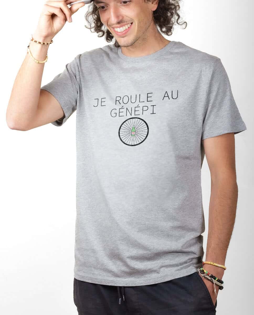T-SHIRT HOMME : Je roule au génépi - Cycliste – Image 3