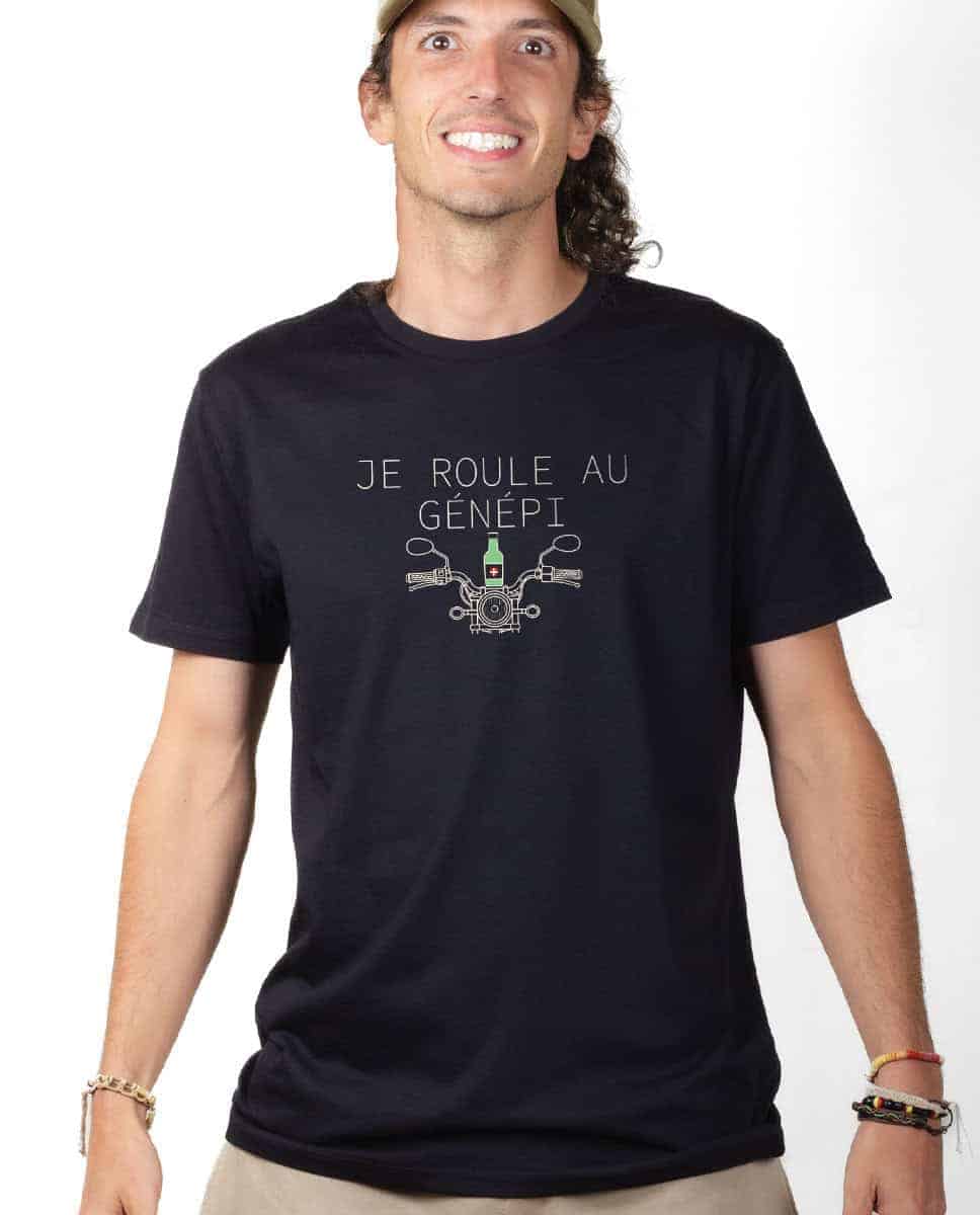 T-SHIRT HOMME : Je roule au génépi - Motard – Image 4