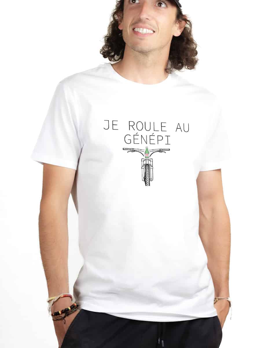 T-SHIRT HOMME : Je roule au génépi - VTT – Image 2