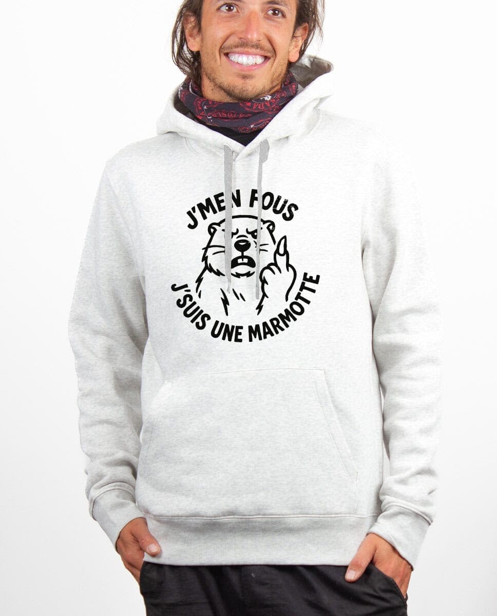 SWEAT HOMME : J'men fous j'suis une marmotte ! – Image 5