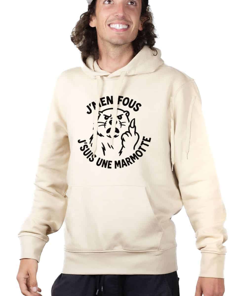 SWEAT HOMME : J'men fous j'suis une marmotte ! – Image 4