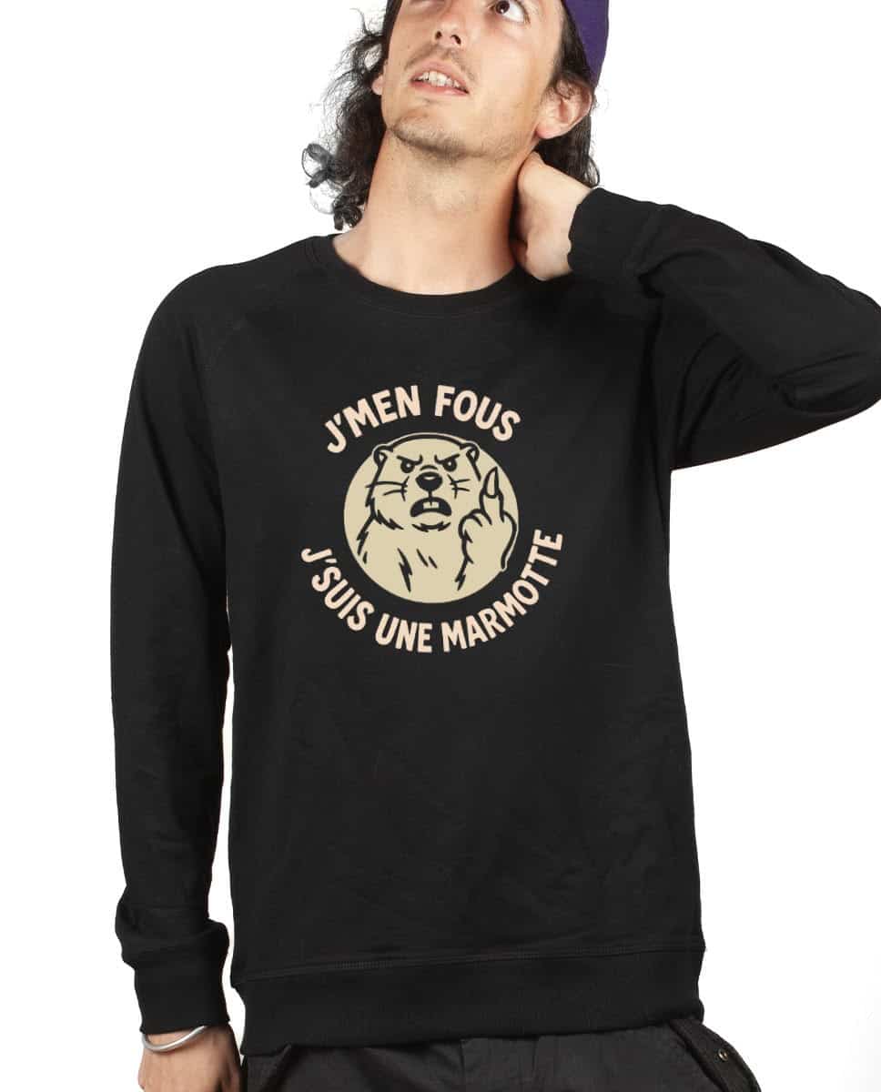 PULL HOMME : J'men fous j'suis une marmotte ! – Image 5