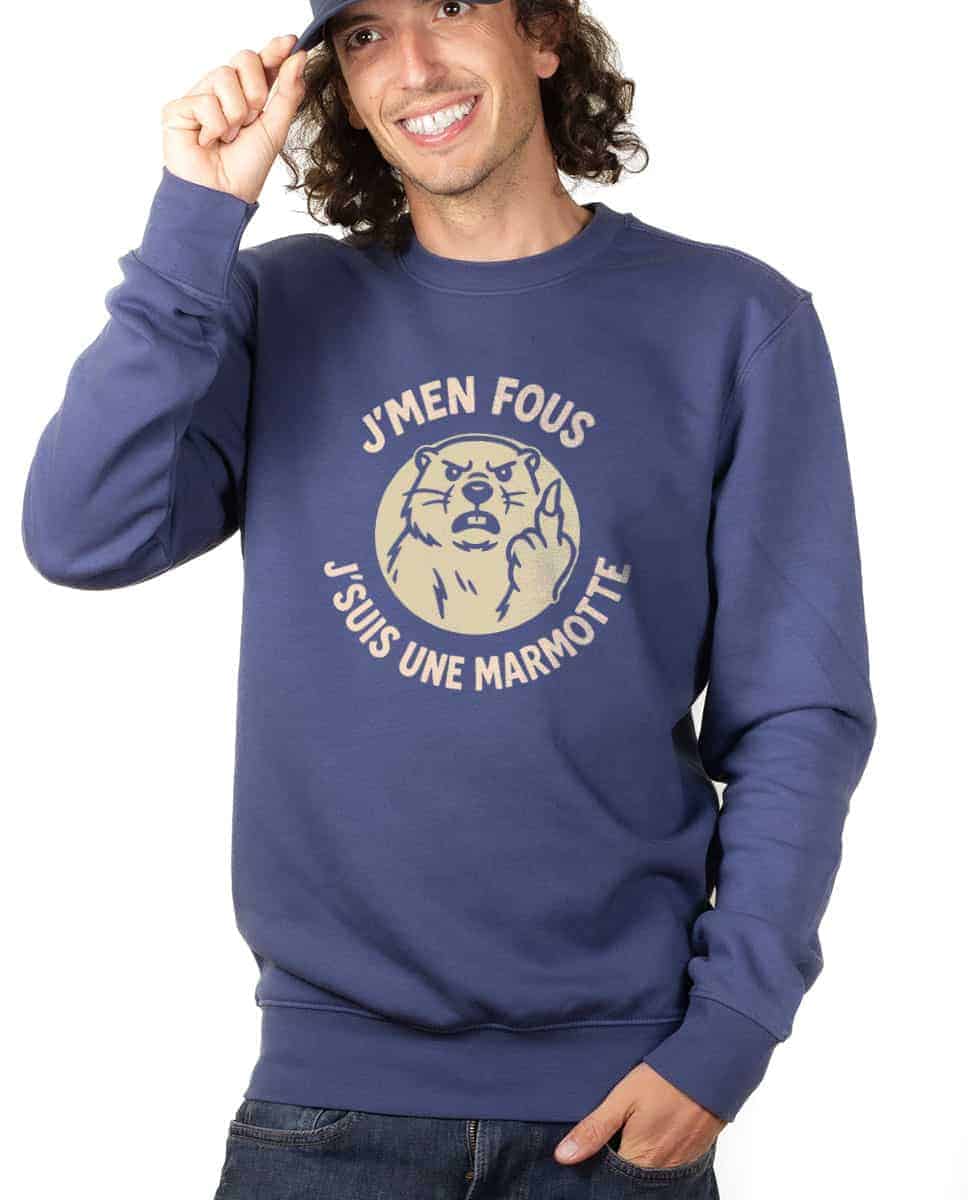 PULL HOMME : J'men fous j'suis une marmotte ! – Image 4