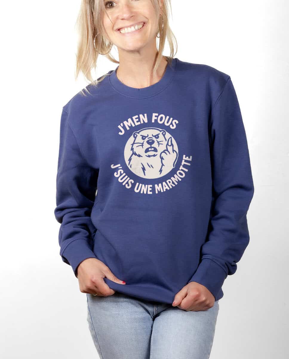 PULL FEMME : J'men fous j'suis une marmotte ! – Image 4