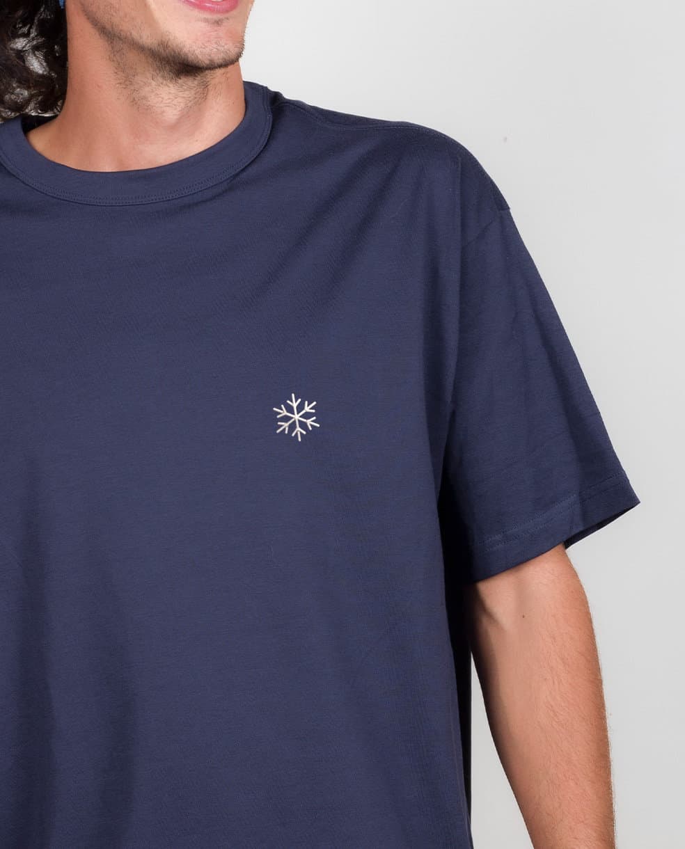T SHIRT OVERSIZE HOMME BRODE : FLOCON DE NEIGE – Image 3