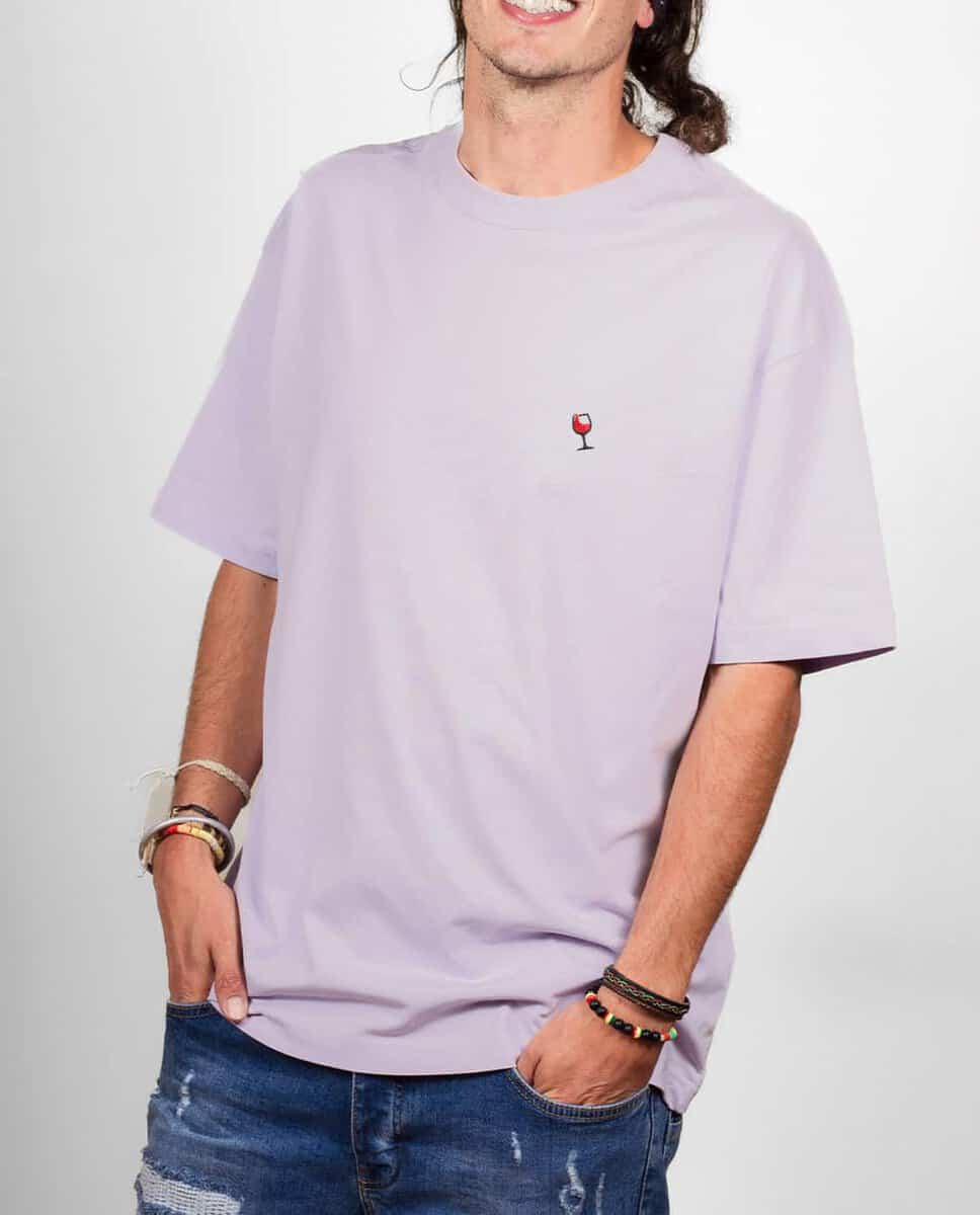 T SHIRT OVERSIZE HOMME BRODE : VERRE DE VIN – Image 4
