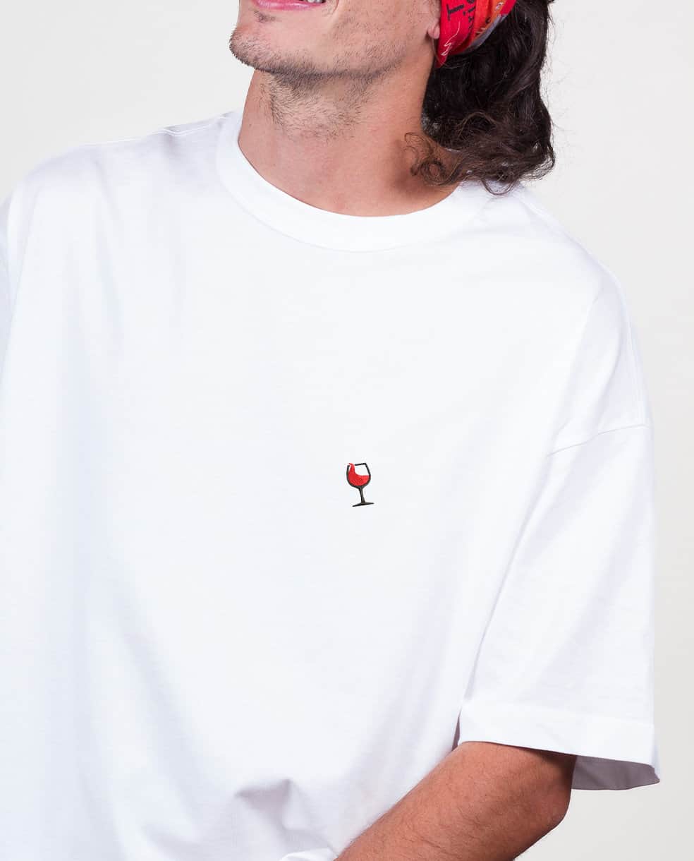 T SHIRT OVERSIZE HOMME BRODE : VERRE DE VIN – Image 7