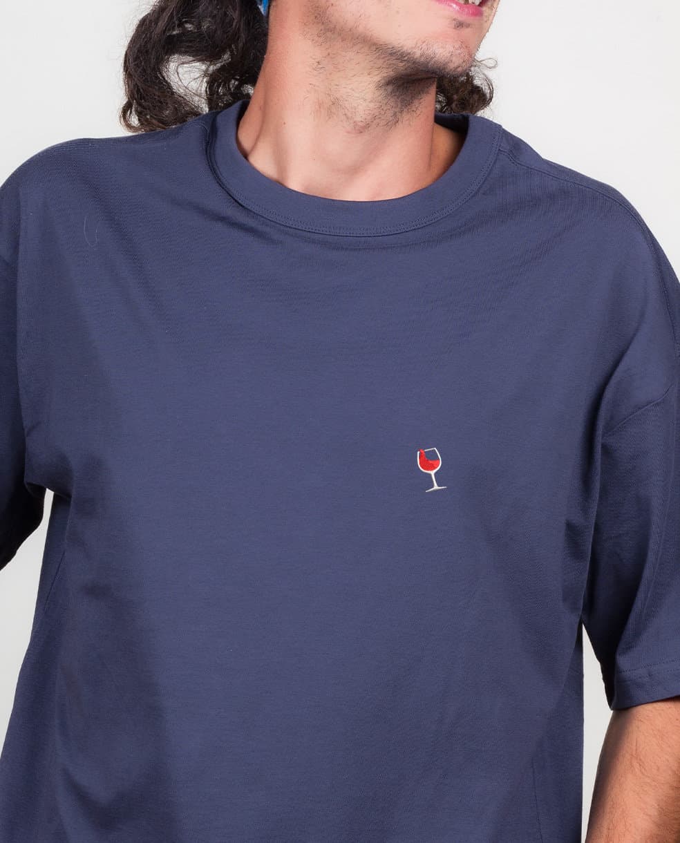 T SHIRT OVERSIZE HOMME BRODE : VERRE DE VIN – Image 8