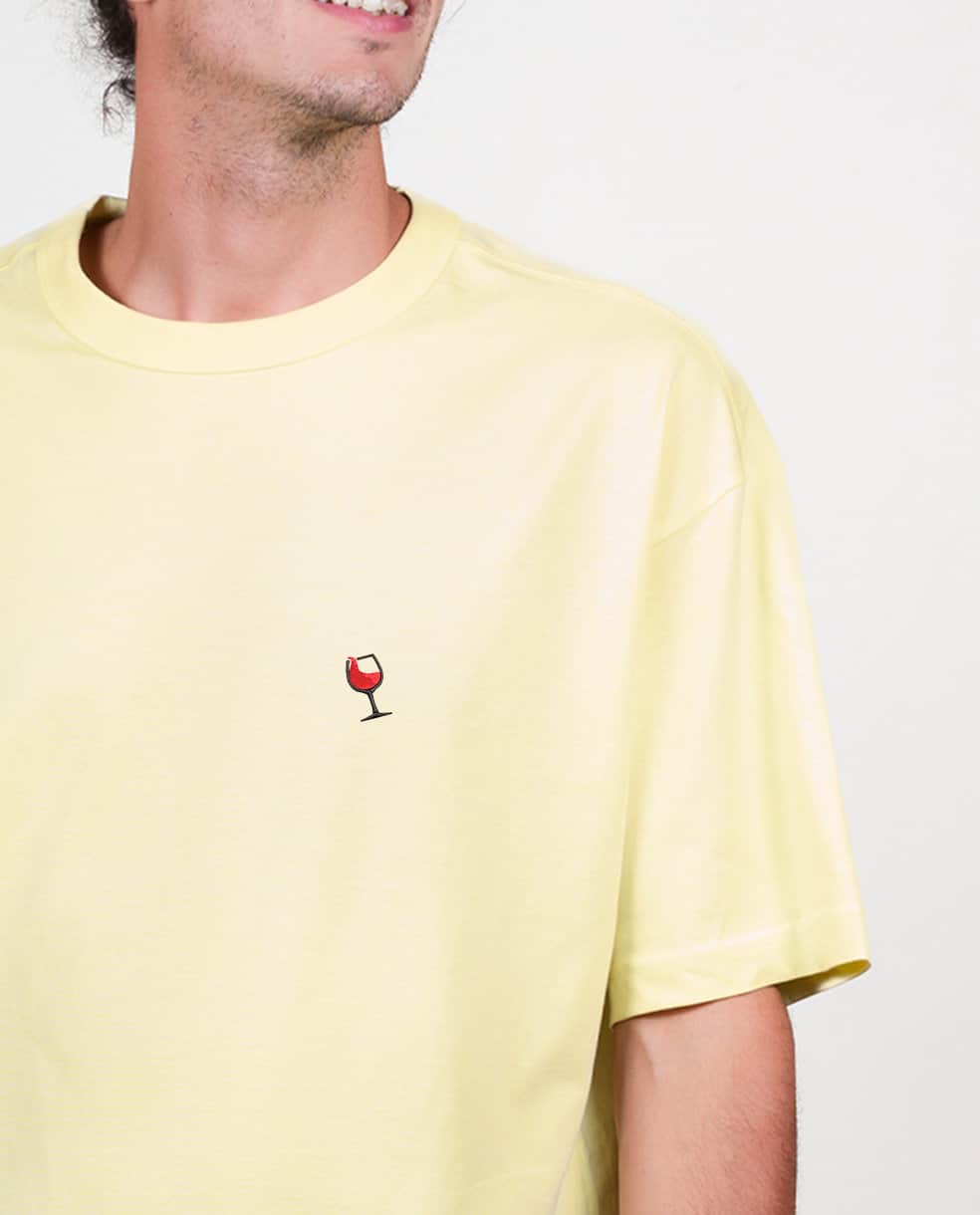 T SHIRT OVERSIZE HOMME BRODE : VERRE DE VIN – Image 9