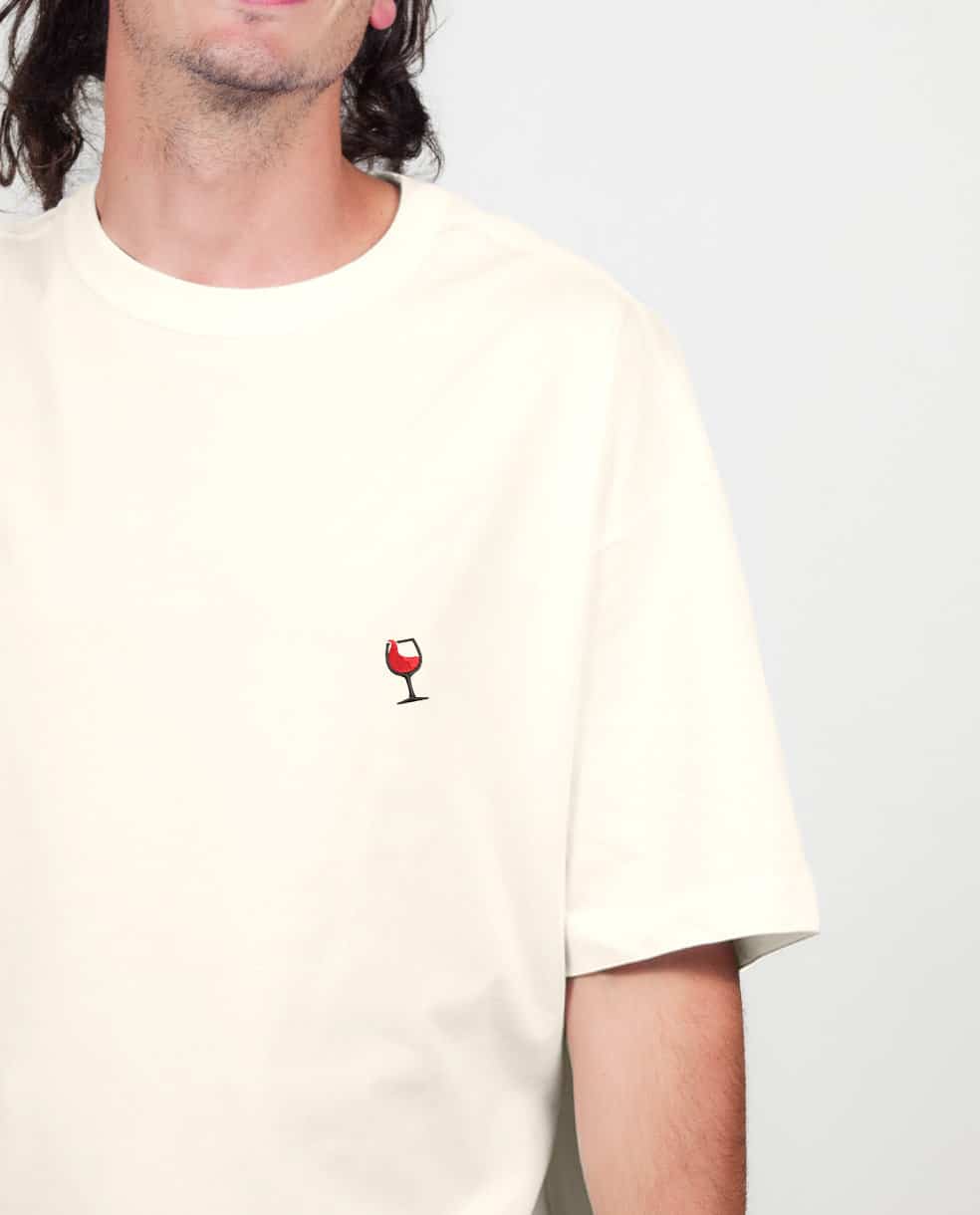 T SHIRT OVERSIZE HOMME BRODE : VERRE DE VIN – Image 11