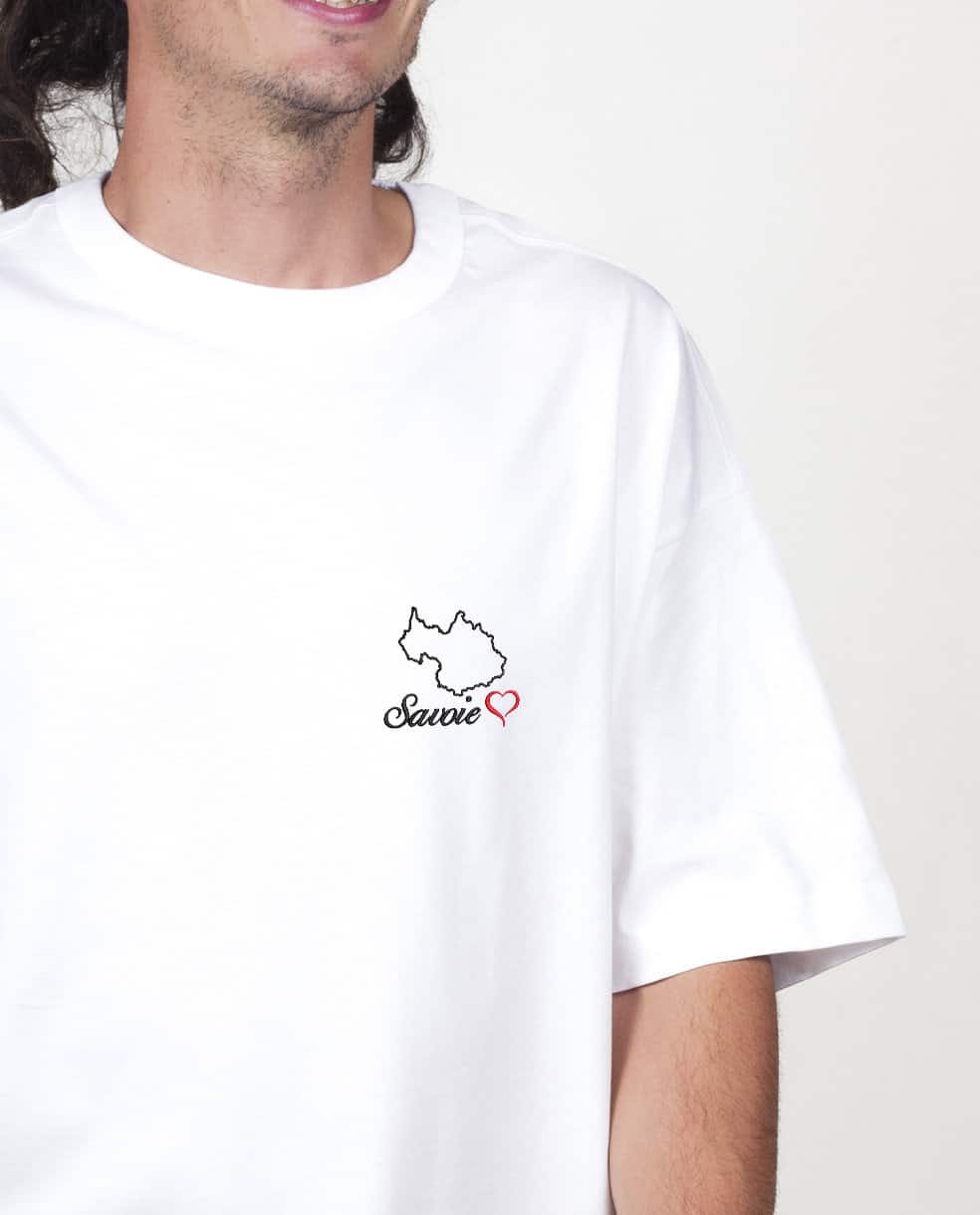 T SHIRT OVERSIZE HOMME BRODE : CARTE DE SAVOIE – Image 7