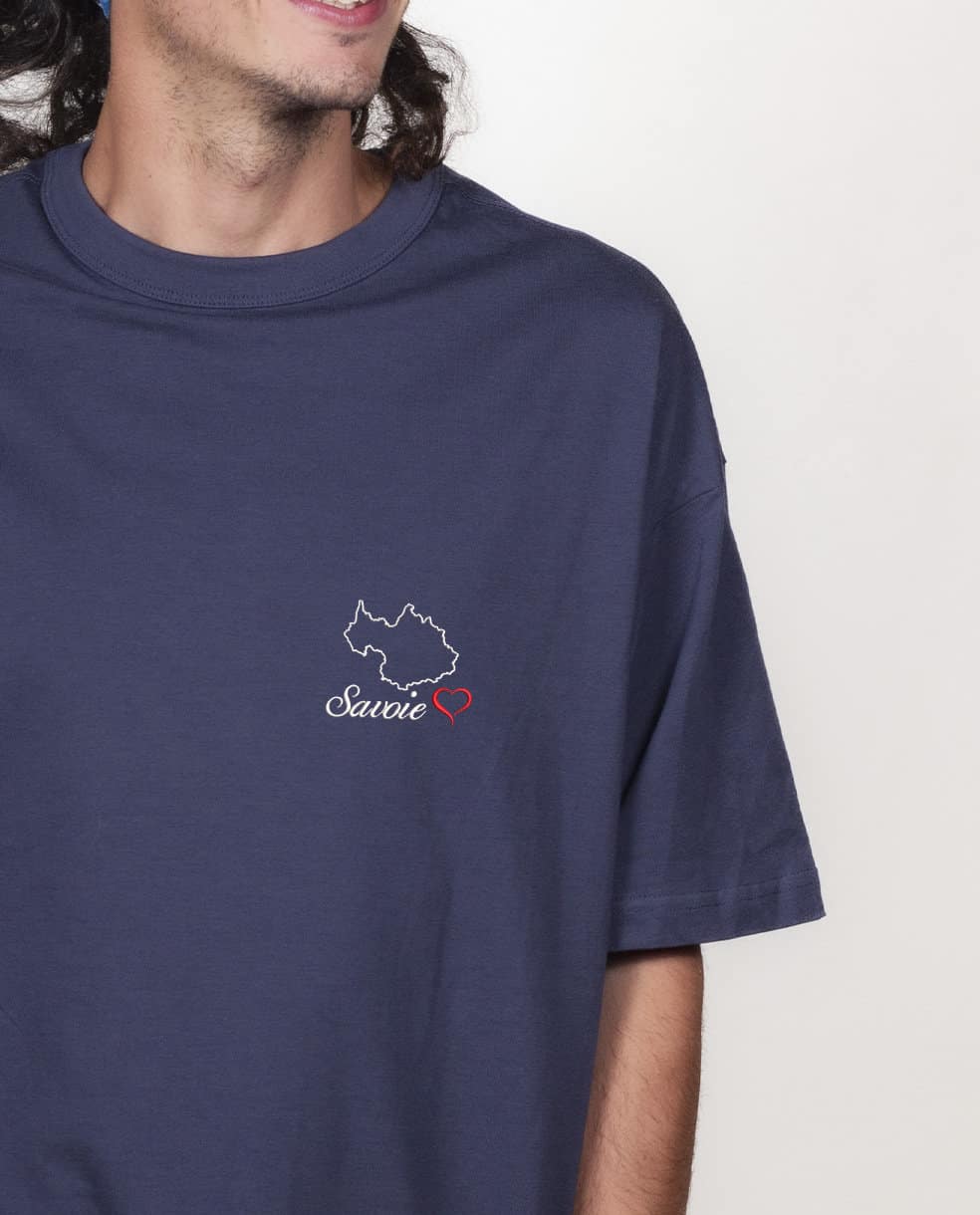 T SHIRT OVERSIZE HOMME BRODE : CARTE DE SAVOIE – Image 8