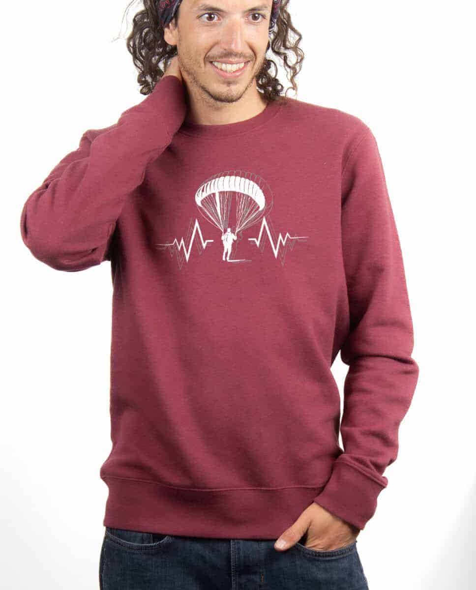 PULL HOMME : PARAPENTE BATTEMENTS DE COEUR – Image 3