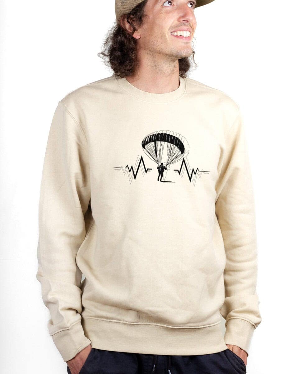 PULL HOMME : PARAPENTE BATTEMENTS DE COEUR – Image 2