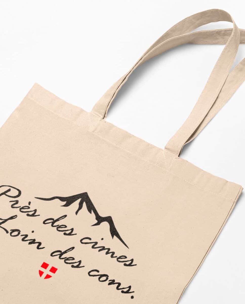 TOTE BAG : PRES DES CIMES LOIN DES CONS – Image 2