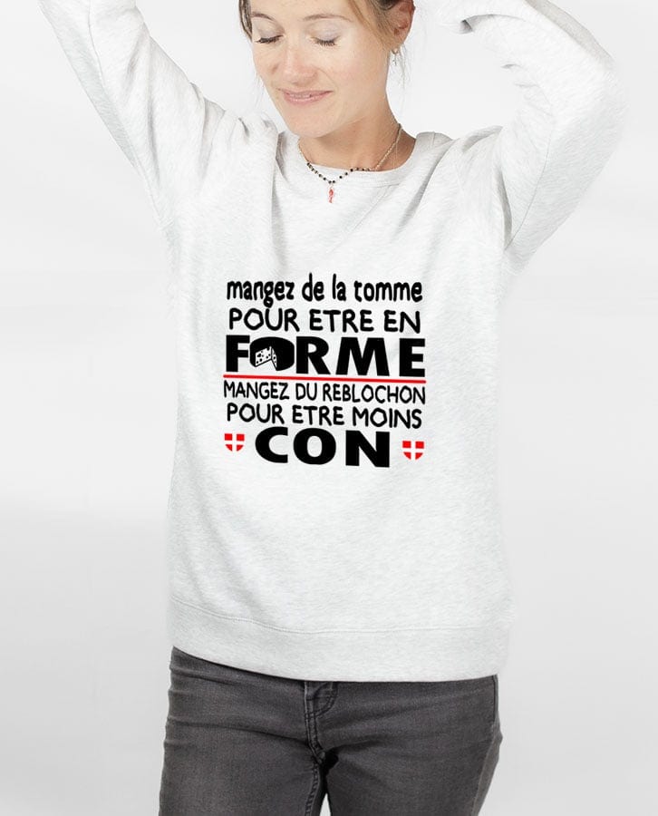 PULL FEMME : DE LA TOMME POUR ÊTRE EN FORME, DU REBLOCHON POUR ÊTRE MOINS CON – Image 4
