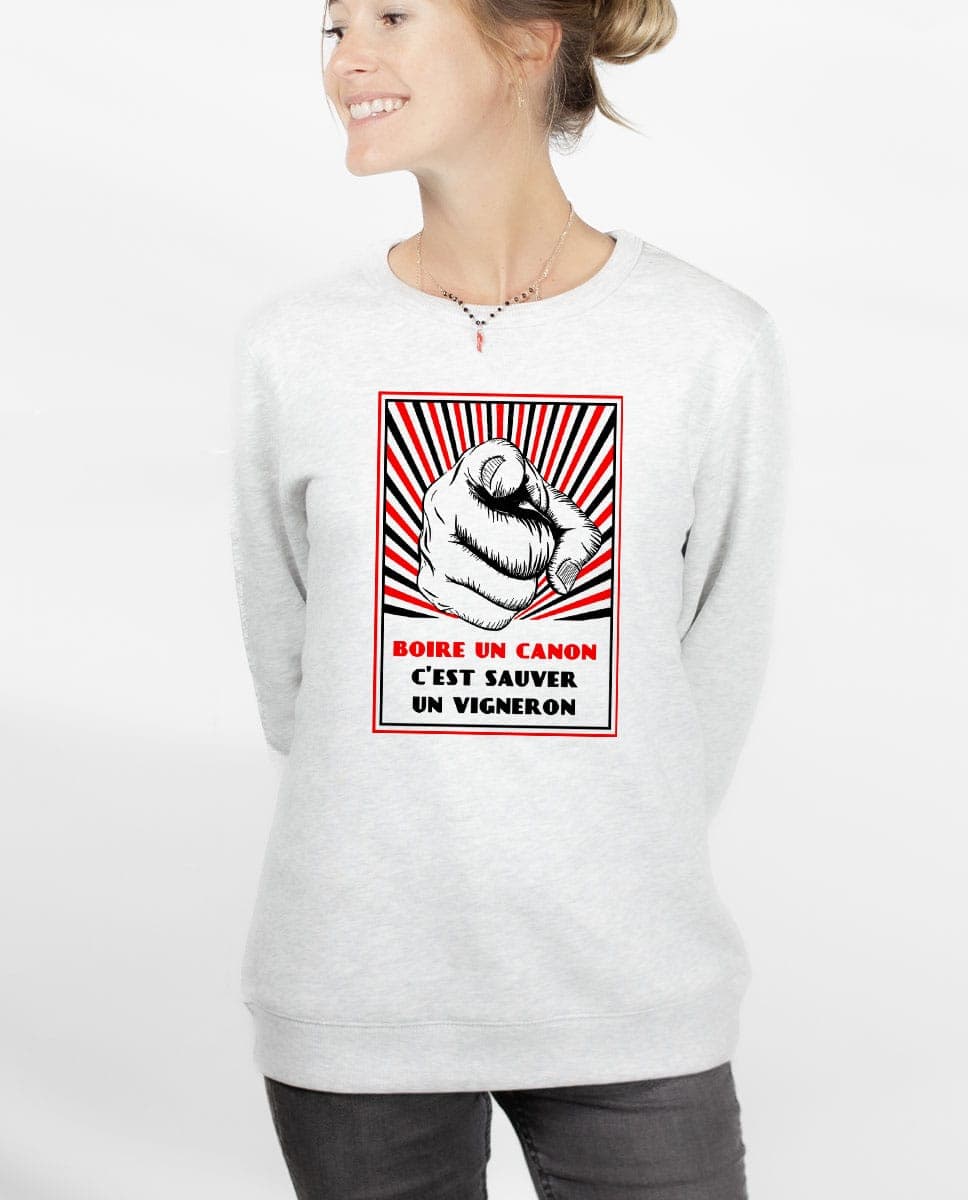 PULL FEMME : BOIRE UN CANON C'EST SAUVER UN VIGNERON – Image 5