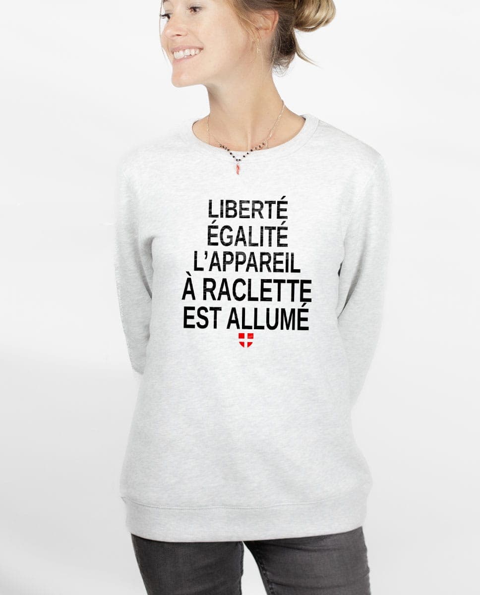 PULL FEMME : LIBERTÉ ÉGALITÉ L'APPAREIL À RACLETTE EST ALLUMÉ – Image 9