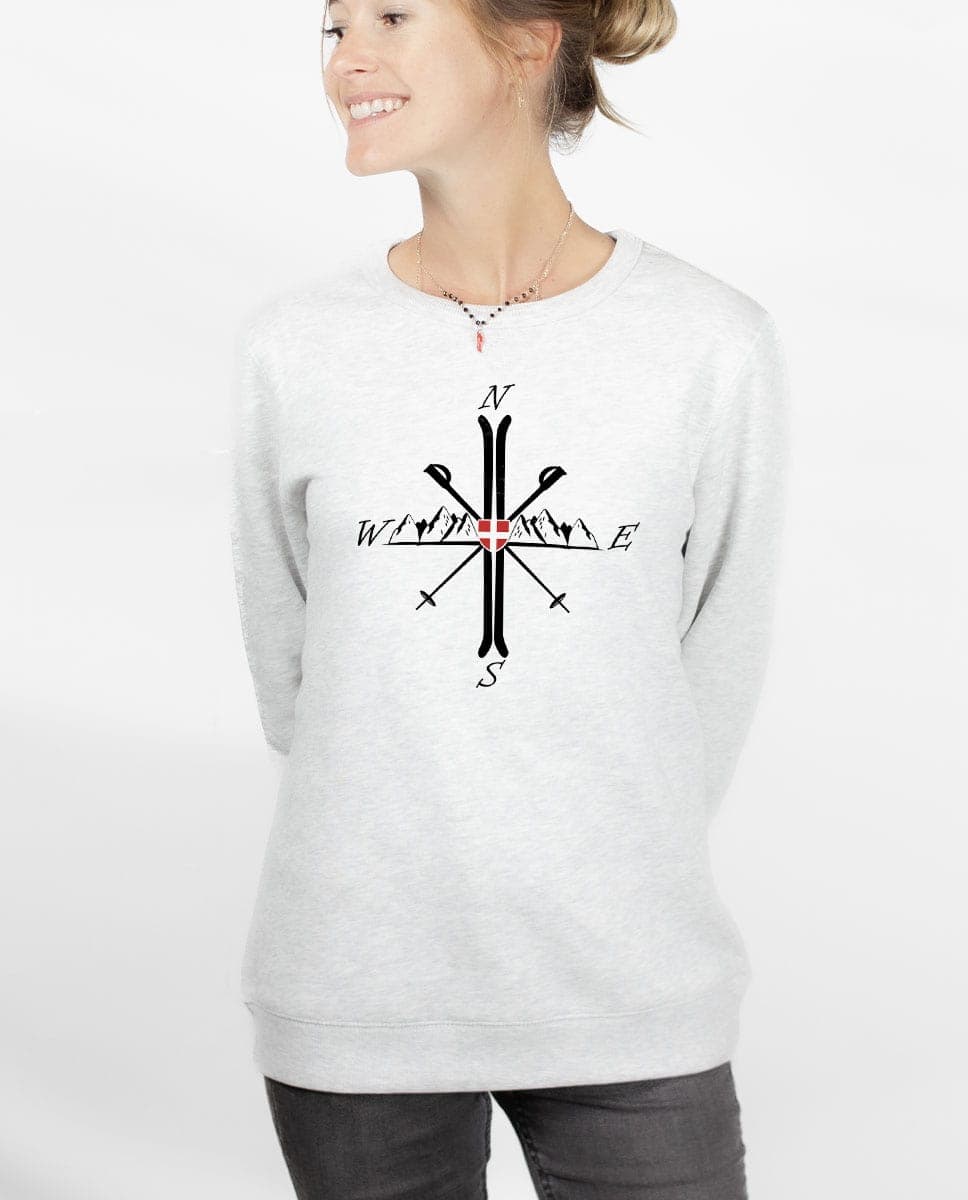 PULL FEMME : MONTAGNE SKI BOUSSOLE – Image 5