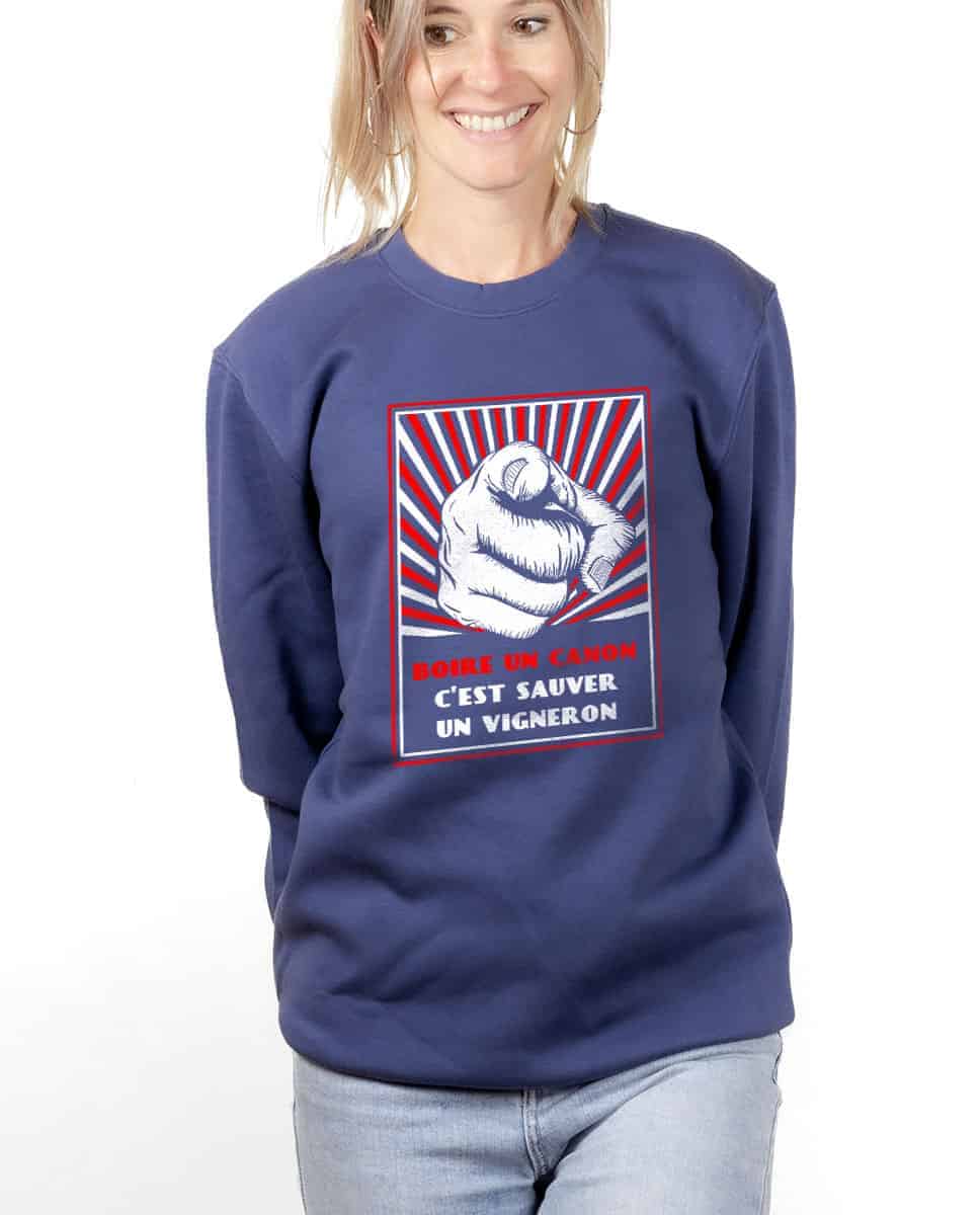 PULL FEMME : BOIRE UN CANON C'EST SAUVER UN VIGNERON – Image 7
