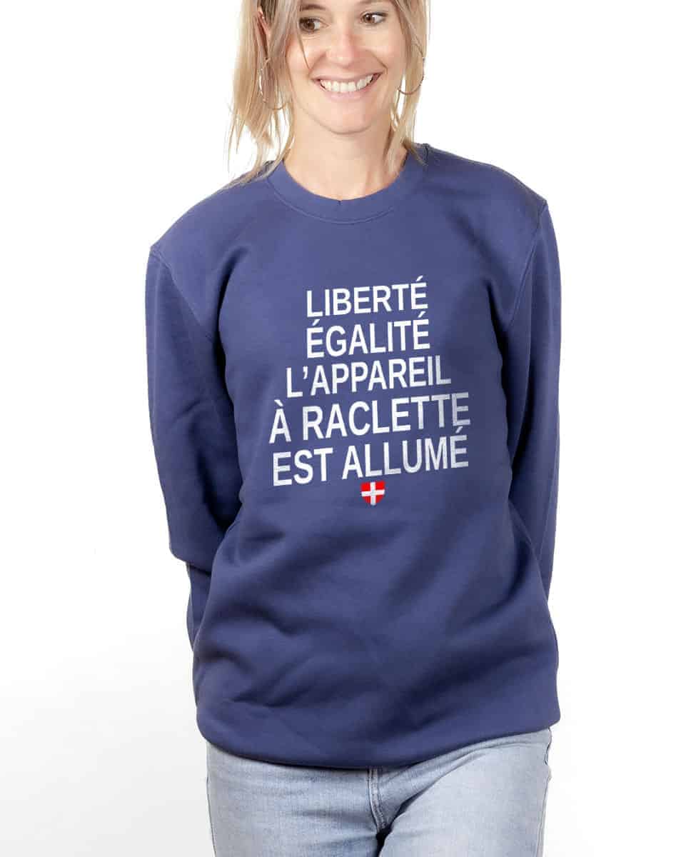 PULL FEMME : LIBERTÉ ÉGALITÉ L'APPAREIL À RACLETTE EST ALLUMÉ – Image 11