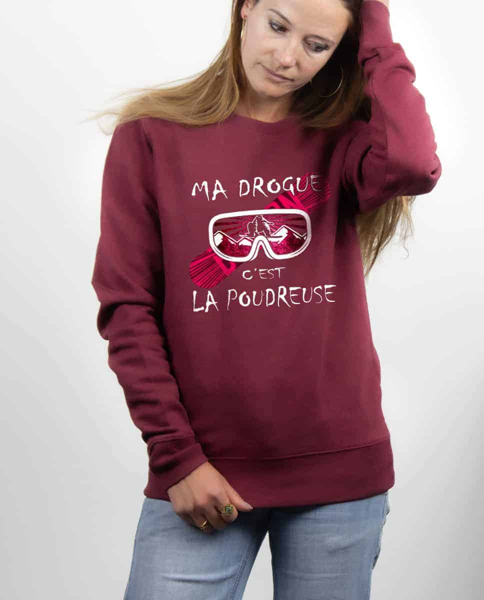 PULL FEMME : MA DROGUE C'EST LA POUDREUSE SNOW – Image 11