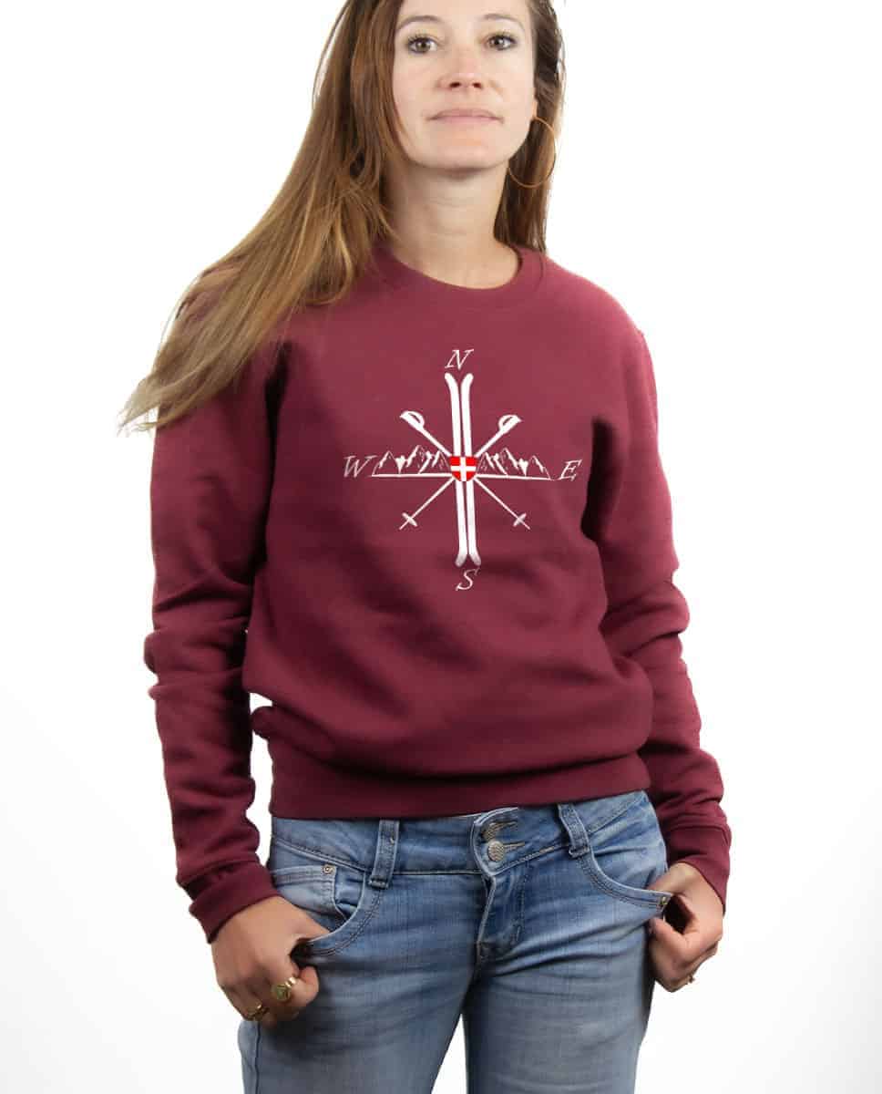PULL FEMME : MONTAGNE SKI BOUSSOLE – Image 8