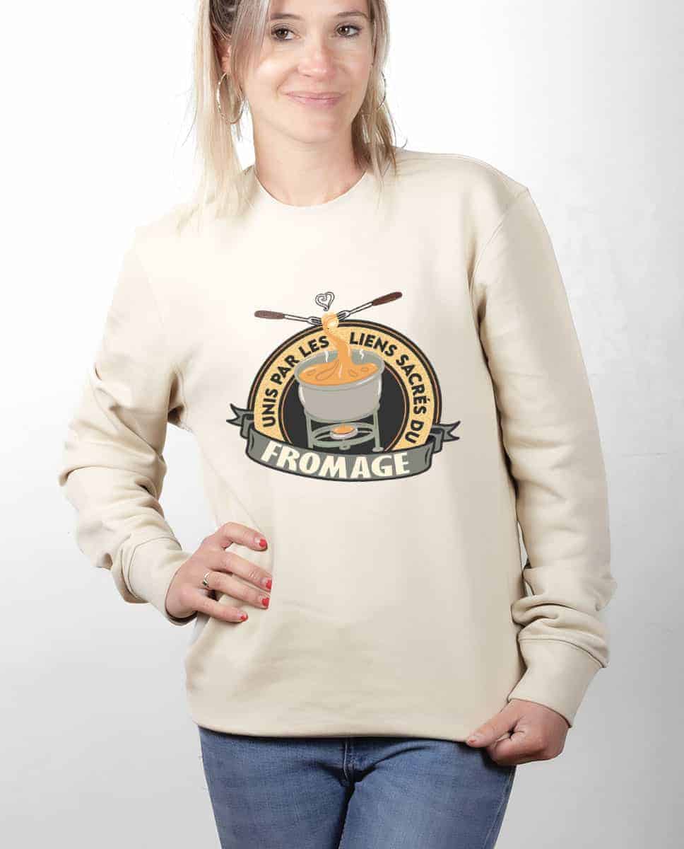 PULL FEMME : UNIS PAR LES LIENS SACRÉS DU FROMAGE – Image 4