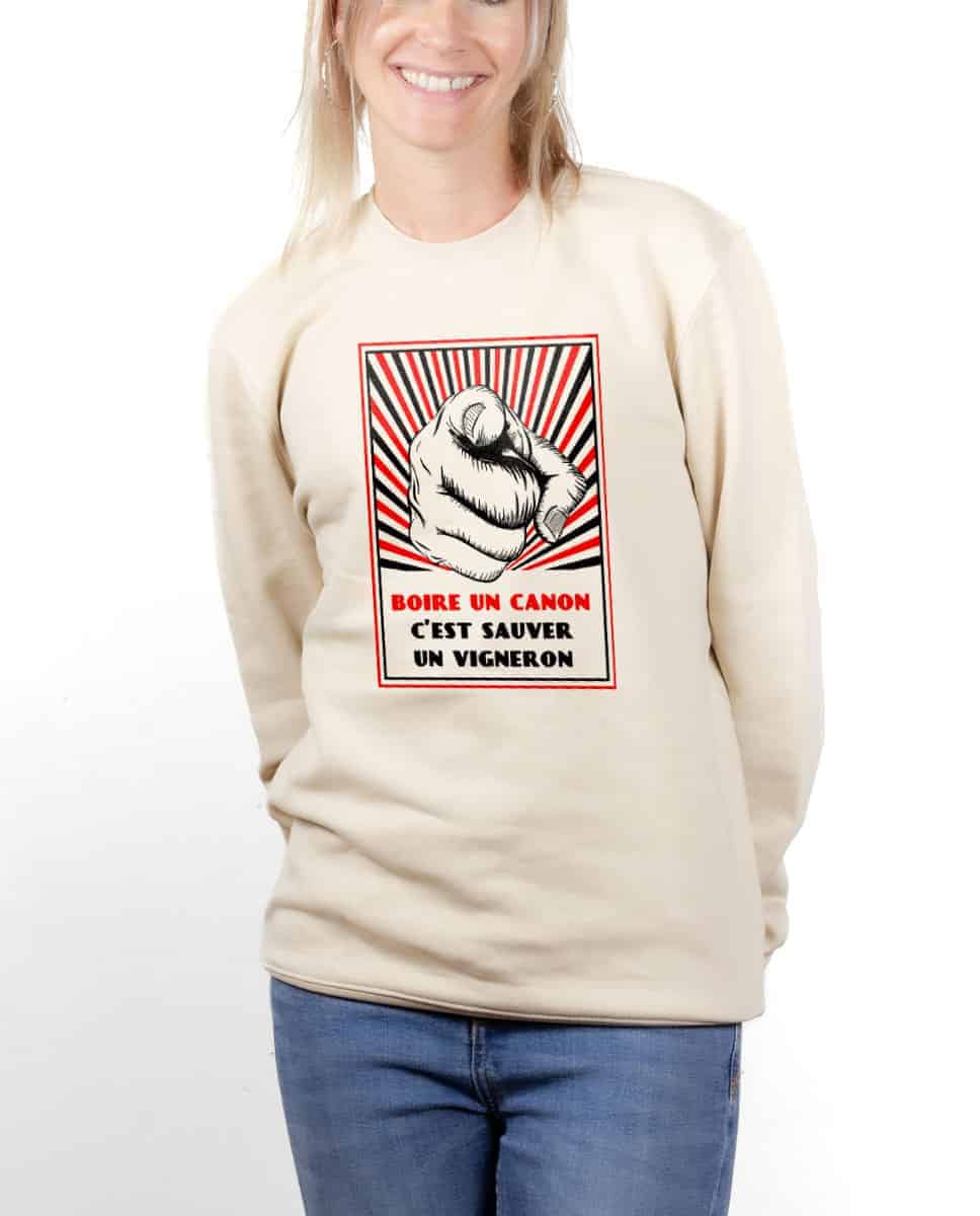 PULL FEMME : BOIRE UN CANON C'EST SAUVER UN VIGNERON – Image 4