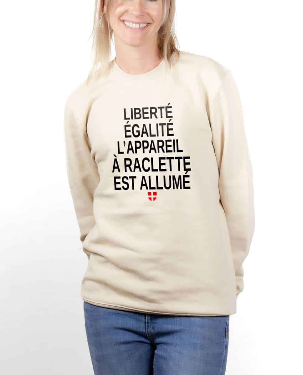 PULL FEMME : LIBERTÉ ÉGALITÉ L'APPAREIL À RACLETTE EST ALLUMÉ – Image 8