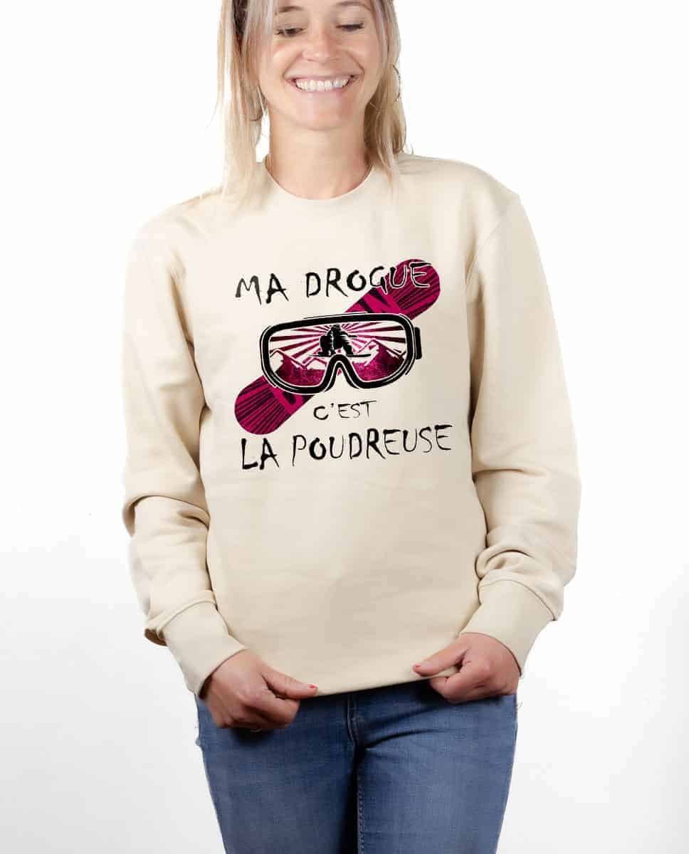 PULL FEMME : MA DROGUE C'EST LA POUDREUSE SNOW – Image 3