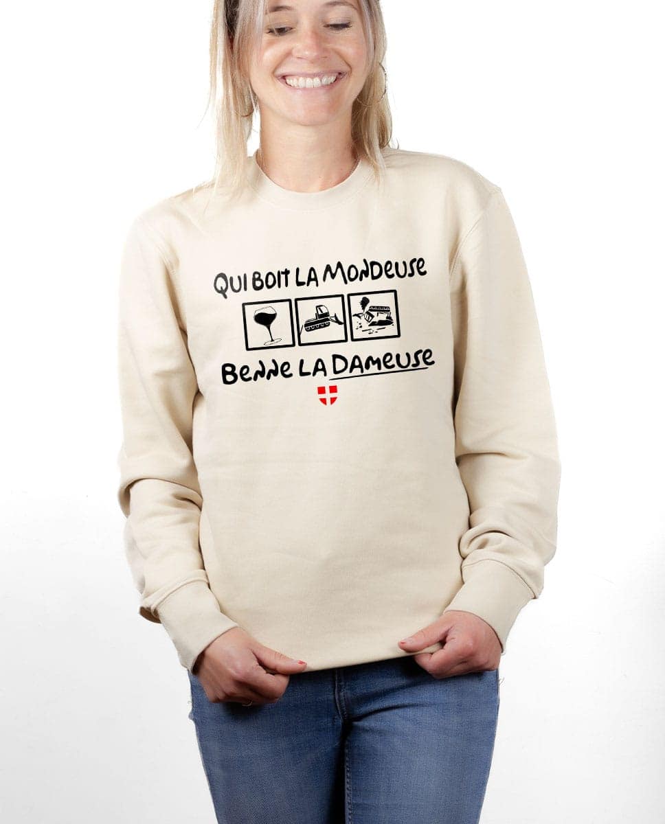 PULL FEMME : QUI BOIT LA MONDEUSE BENNE LA DAMEUSE – Image 4