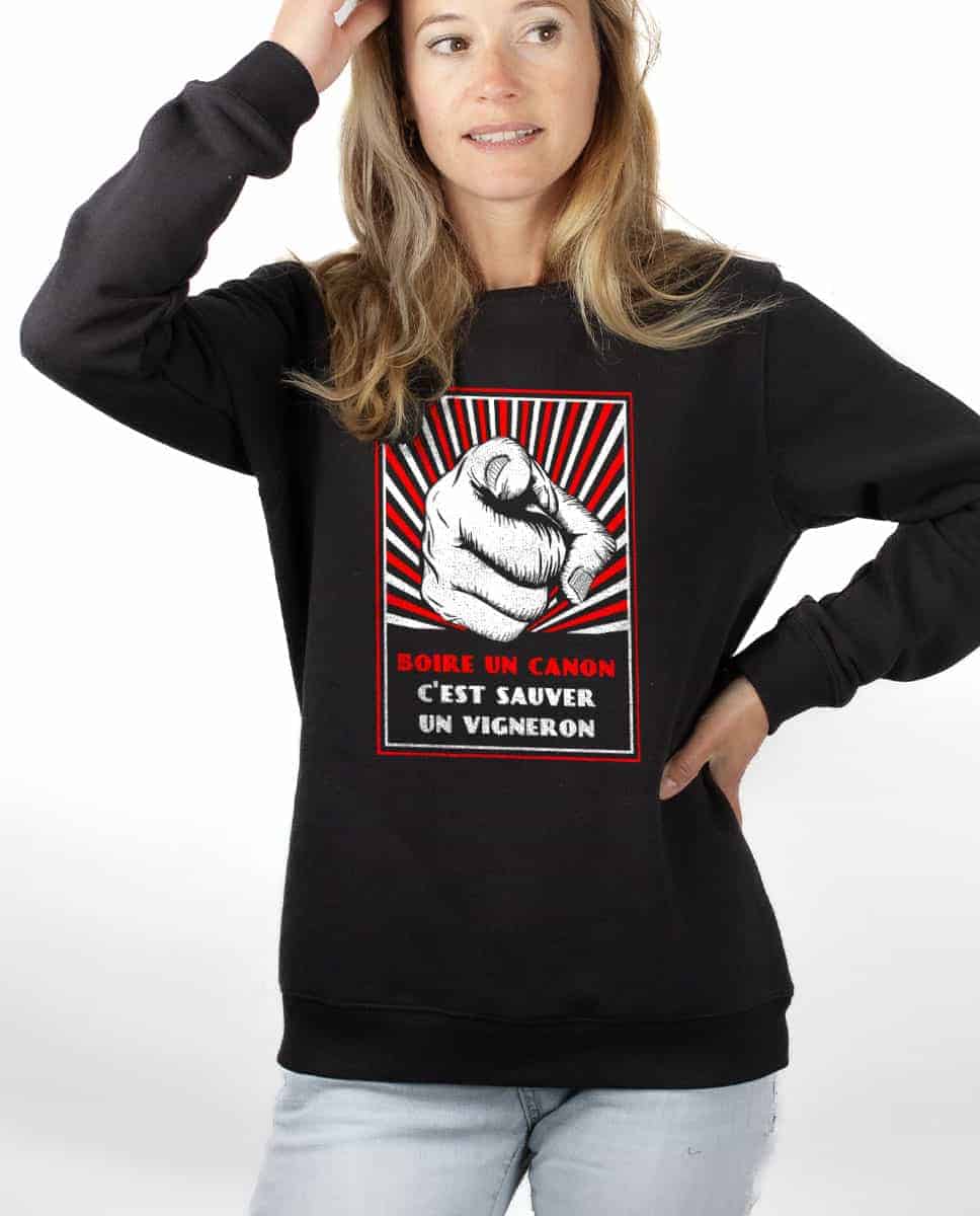 PULL FEMME : BOIRE UN CANON C'EST SAUVER UN VIGNERON – Image 6