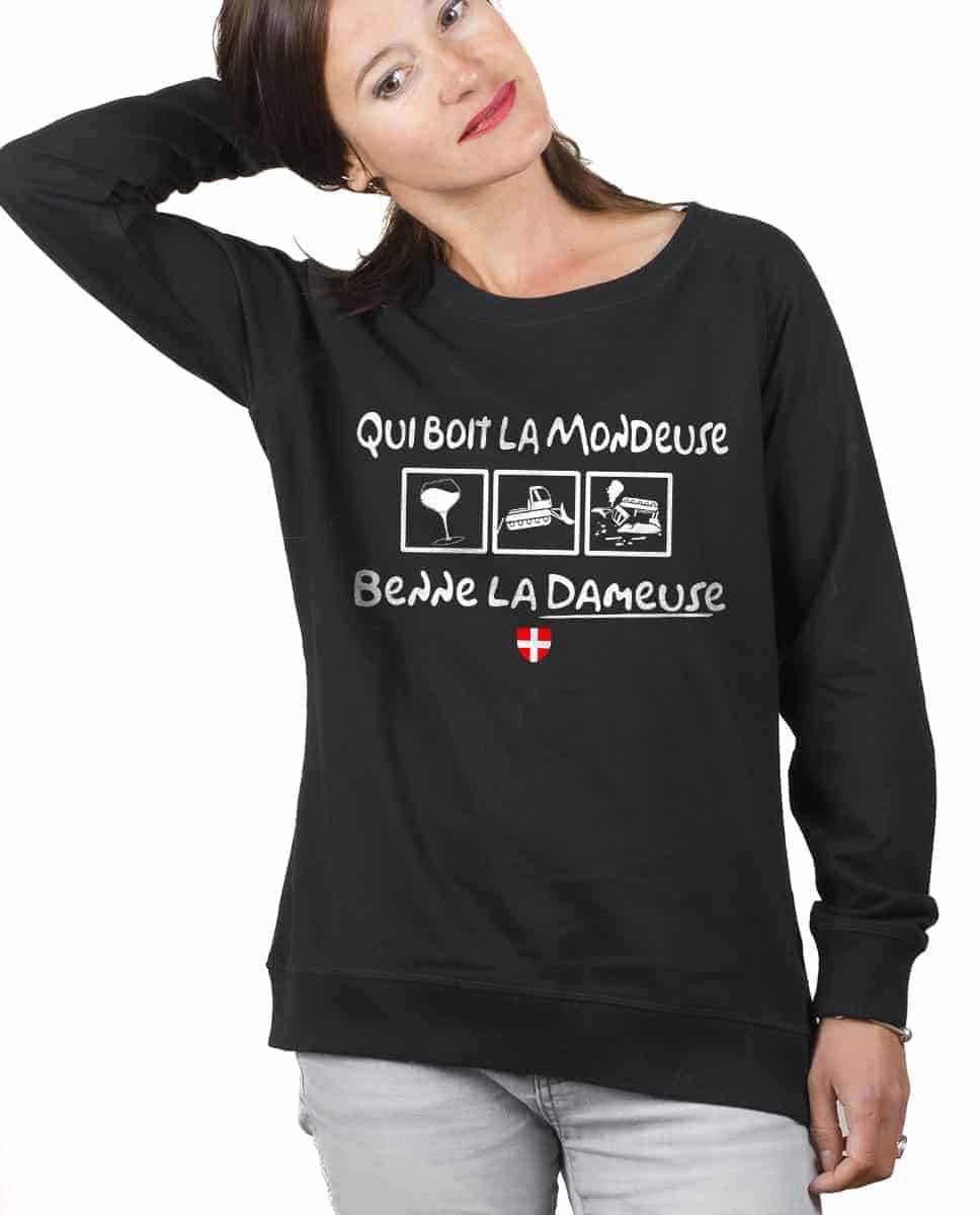 PULL FEMME : QUI BOIT LA MONDEUSE BENNE LA DAMEUSE – Image 9