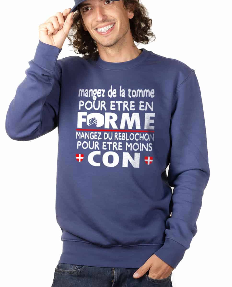 PULL HOMME : DE LA TOMME POUR ÊTRE EN FORME, DU REBLOCHON POUR ÊTRE MOINS CON – Image 21