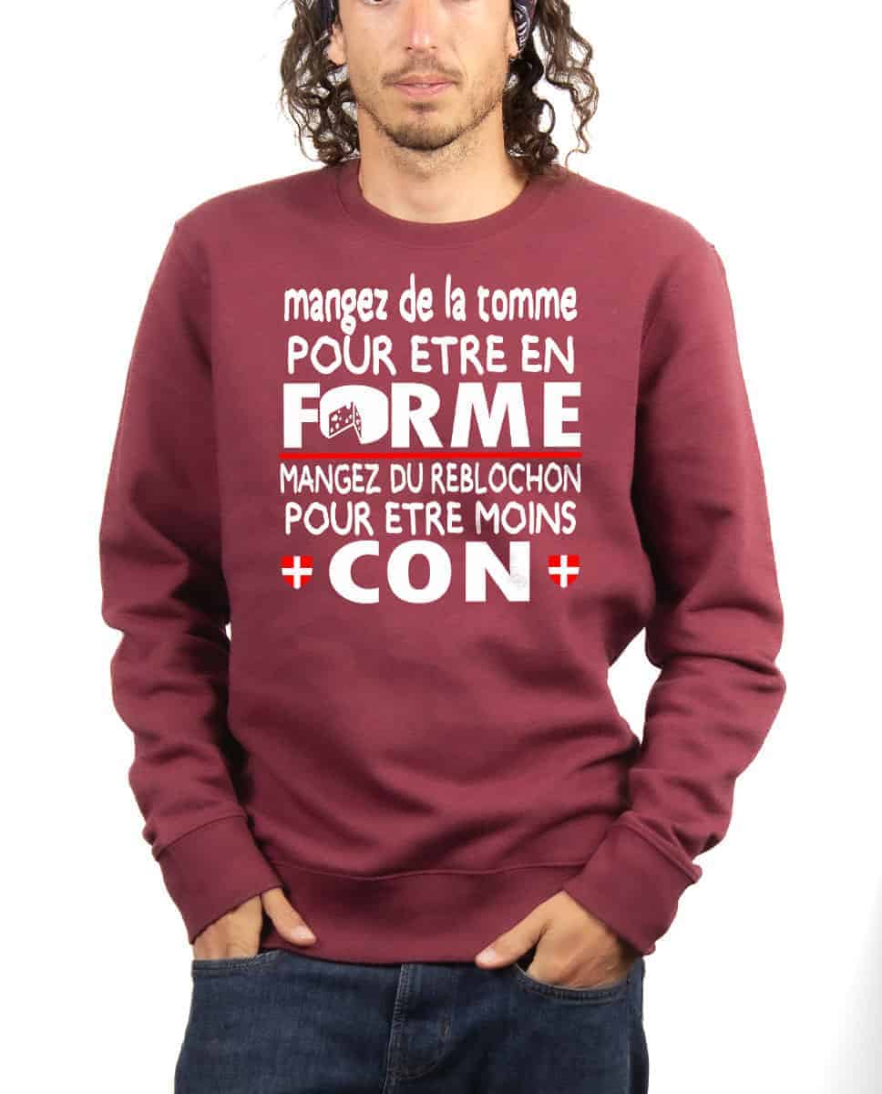 PULL HOMME : DE LA TOMME POUR ÊTRE EN FORME, DU REBLOCHON POUR ÊTRE MOINS CON – Image 23