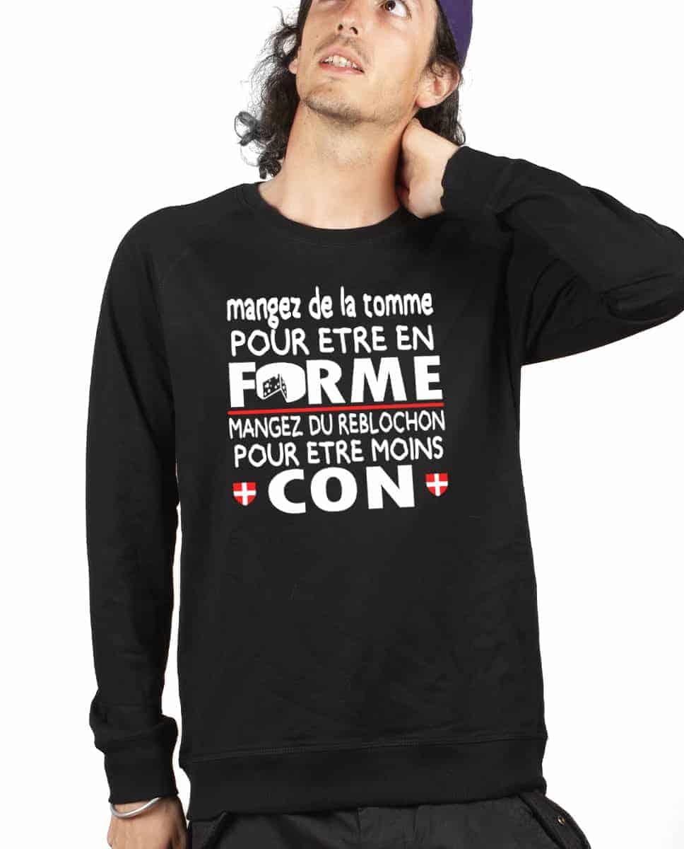 PULL HOMME : DE LA TOMME POUR ÊTRE EN FORME, DU REBLOCHON POUR ÊTRE MOINS CON – Image 22