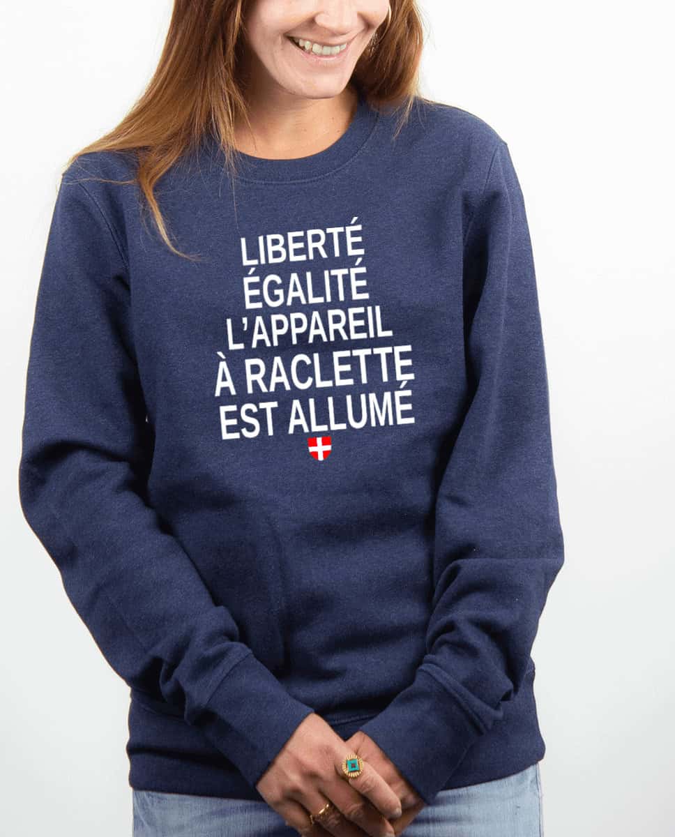 PULL FEMME : LIBERTÉ ÉGALITÉ L'APPAREIL À RACLETTE EST ALLUMÉ – Image 6